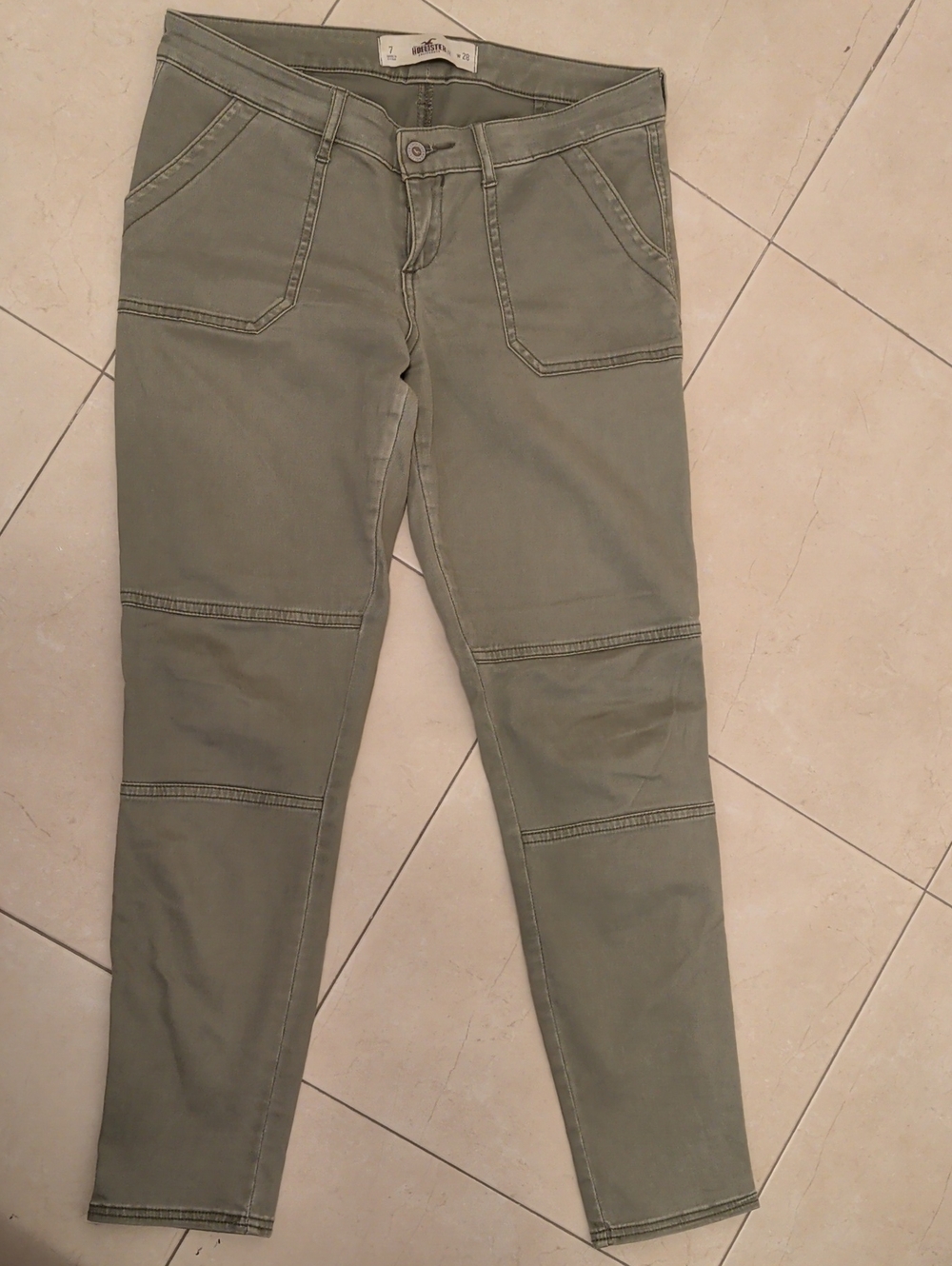 Hollister Olive Green Low-Rise Skinny Pants